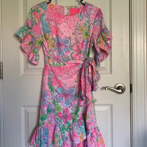 Lilly Pulitzer Darlah Stretch Dress, Paradise Found, size 0 NWT